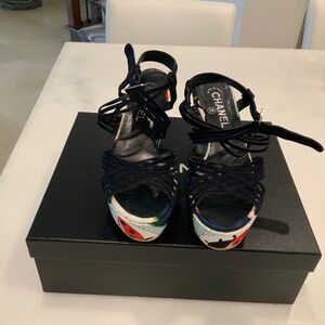 Chanel Wedge Sandals.. Worn maybe 2-3 times max…